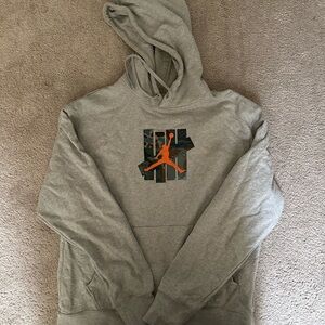 Jordan Gray Death Wish Collab Hoodie with Orange Logo